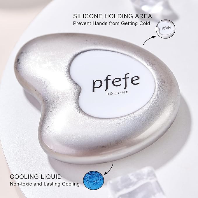 pfefe Stainless Steel Cryo Gua Sha - Gua Sha Facial Beauty Tools - Metal Skin Care Gua Sha for Body SPA Face Neck Eye