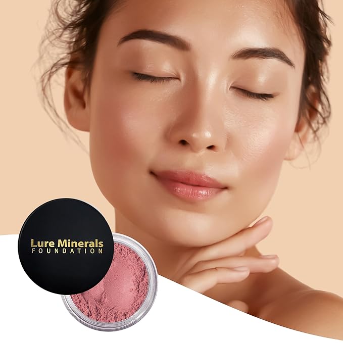 ASC Minerals Foundation Loose Powder 8g Sifter Jar- Choose Color,free of Harmful Ingredients (Compare to Bare Minerals Matte and Original or Mac Makeup) (Mauve blush)