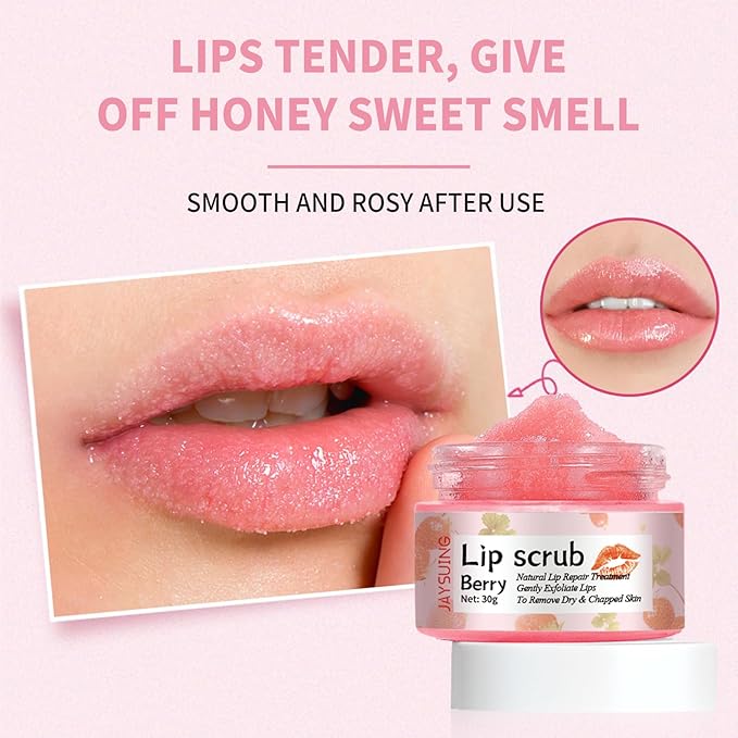 Lip Scrub, Natural Lip Scrub Exfoliator, Lips