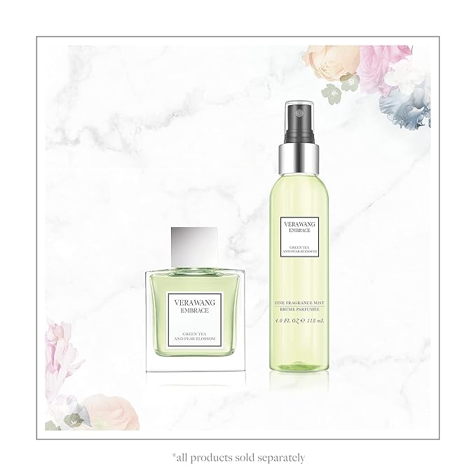 Vera Wang Embrace Green Tea and Pear Blossom Body Mist 8.4 fl oz (Pack of 1), Notes of Earthiness, Peony, and Sandalwood, Women's Fragrance, Long Lasting, Everyday Fragrance