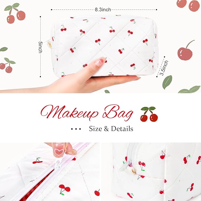 Soidram cute makeup bag quilted