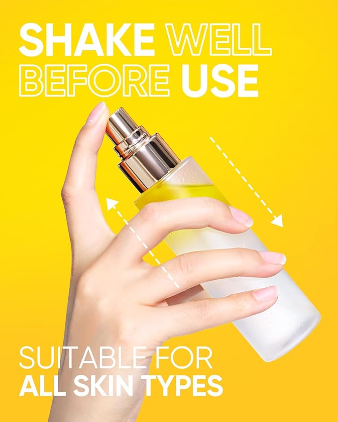 SKINTIFIC Radiance Booster Serum Spray, Hydrating Face Mist with Bifida Ferment & Squalane, Instant Dewy Glow, Soothes Skin, Vegan Skin Care, All In One Mist 3.3 fl oz