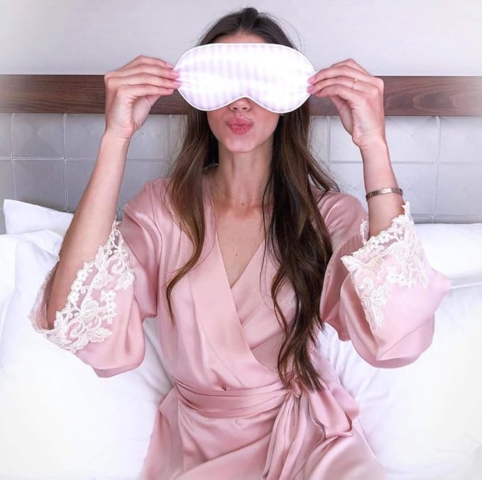 SMUG Satin Sleep Mask & Eye Mask | Deep Dream Sleep Masks for Women & Men | Soft Sleeping Eye Mask to Nourish Skin, & Reduce Dark Circles | Eye Sleep Mask to Block Out Light | Candy Shop
