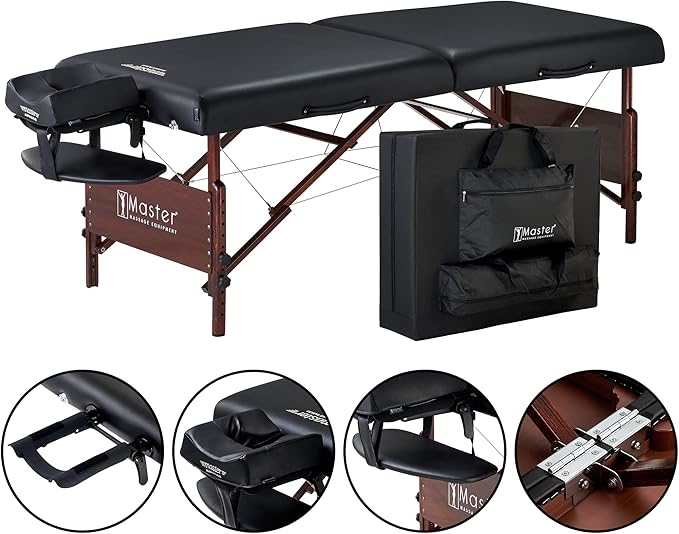 Master Massage 30" Del Ray Pro Portable Table Package (Cream, Standard with Ambient Lighting System)