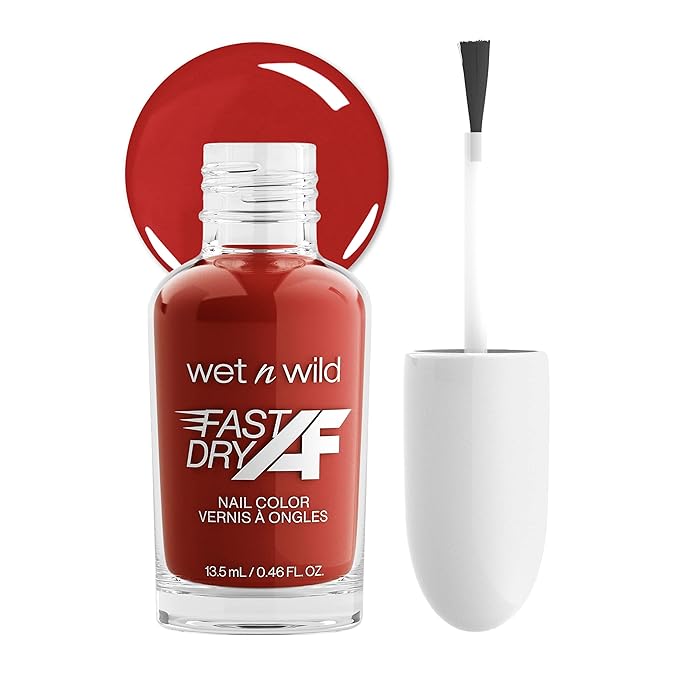 wet n wild Fast Dry AF Nail Polish, Quick 40 Second Dry Time, Long Lasting High-Shine - Red Light District