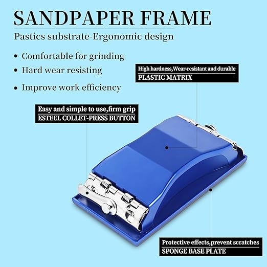 Dry Sandpaper Set,45 Sheets of 120 to 1000 Grit Sandpaper with Sanding Block Sander for Wood Furniture Finishing Metal Automotive Sanding Polishing