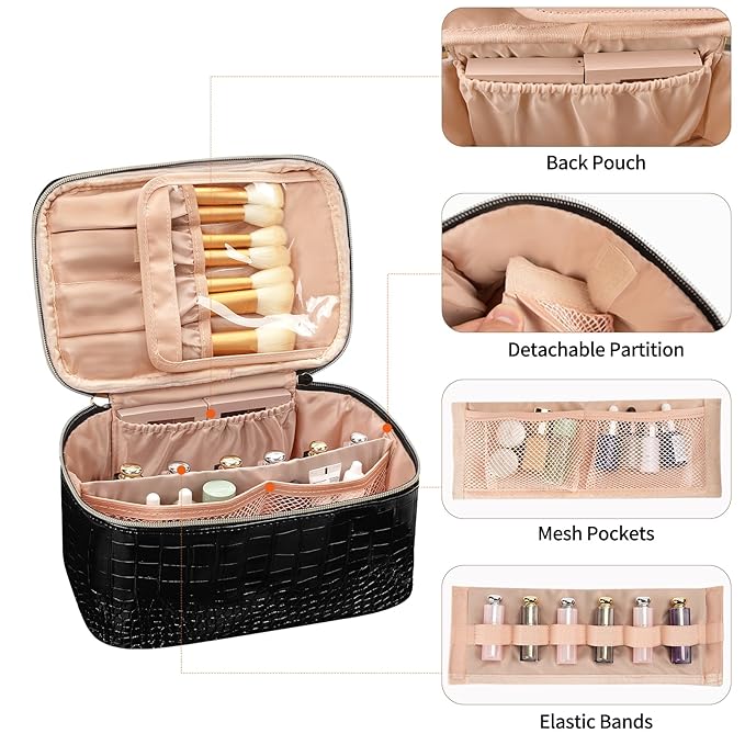 Ocheal makeup bag, portable cosmetic