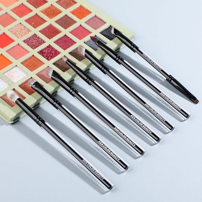 KENCOLOR Premium 13-Piece Makeup Brush Set with PU Travel Pouch – High-End Acrylic Handle, Soft Synthetic & Natural Bristles, Dense & Non-Absorbent, for Flawless Application