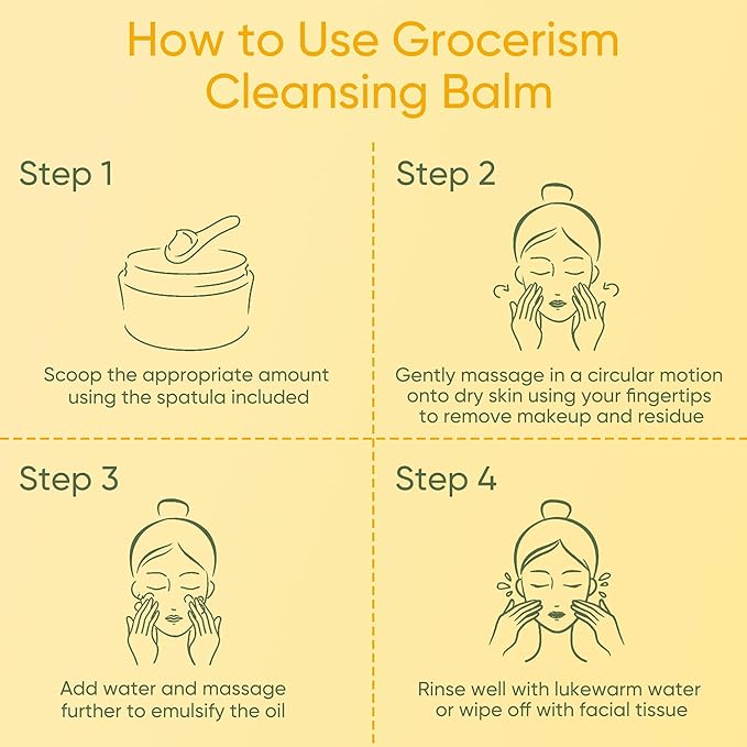 Grocerism Makeup Remover & Cleansing Balm with Manuka Honey & Centella Asiatica, Soothing Cleansing Balm with Beef Tallow for Dry, Sensitive Skin, Deep Cleanse & Moisturize, 3.53 Oz Organic Skincare