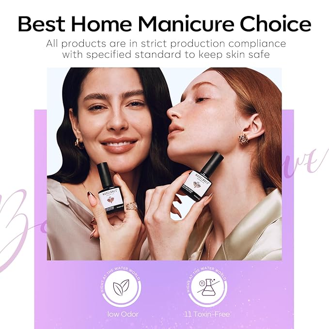 modelones Gel Nail Polish Set 6 Colors Purple Silver Cat Eye Gel Nail Polish Glitter Purple Chameleon Sparkle Silver Shade Shimmer Magnet Polish Soak Off Led Nail Art DIY Salon Gift For Women Girl