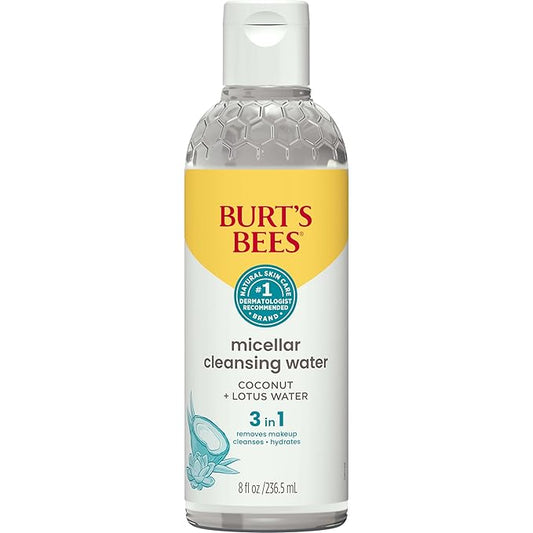 Burt's Bees Micellar Cleansing Water with Coconut & Lotus Extract, 8 Oz (Package May Vary)