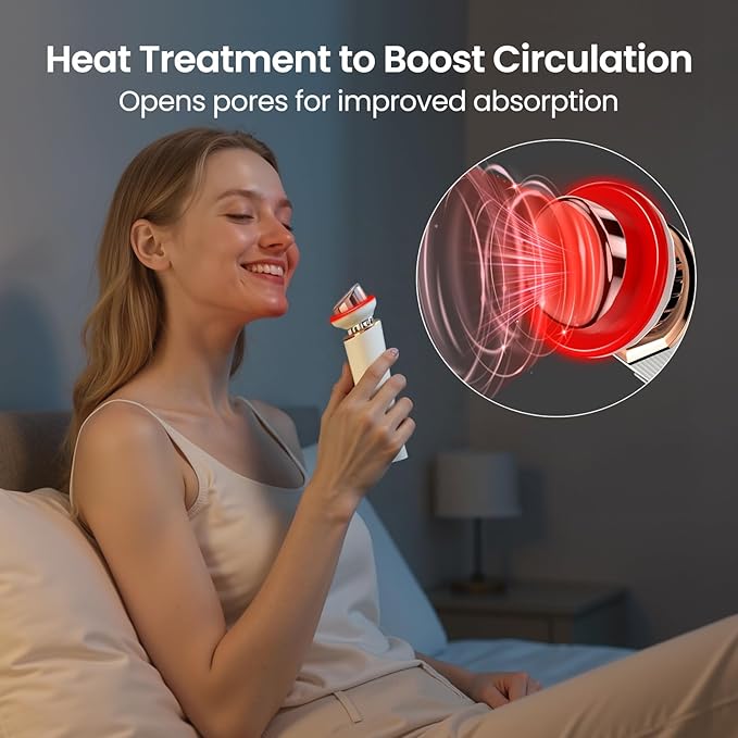 Radiant Renewal Skincare Wand，Models HD-44 face and Eye Massager，4-Color for Face with Heat & Cooling