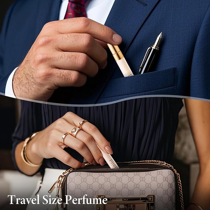 Pheromones Perfumes for Women, Pepper & Spicy Sandalwood Perfume, Long Lasting Men Eau de Parfun, Premium Scent Blend Perfumes for Women, 0.41 fl. Travel Perfume Spray