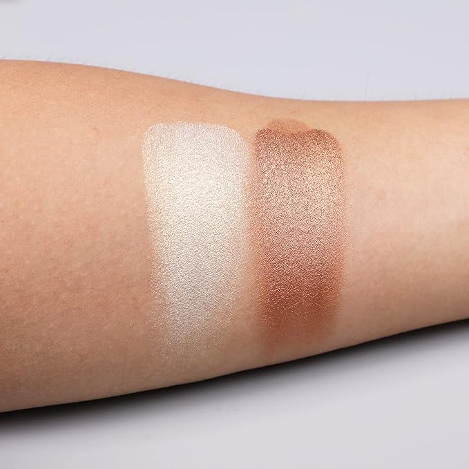 IS'MINE Single Duo Shimmer Brown Eyeshadow, Dual Color, Longwear, White Eye Makeup for Day & Night