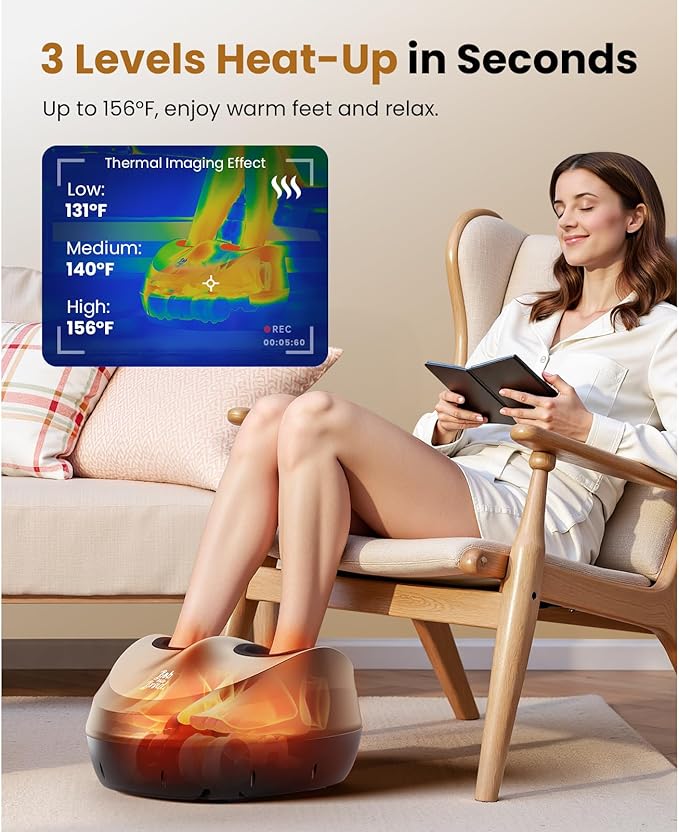 BOB AND BRAD Foot Massager Machine with Heat and Remote, Fits up to Men Size 14, Electric Shiatsu Deep Kneading Foot Massager, Relieve for Plantar Fasciitis and Neuropathy Pain