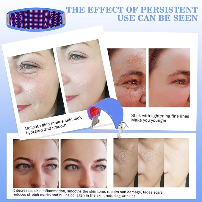 Hydraskincare PDT LED Red Light Therapy for Face Mask Facial Skin Care Rejuvenation Photon Therapy Machine