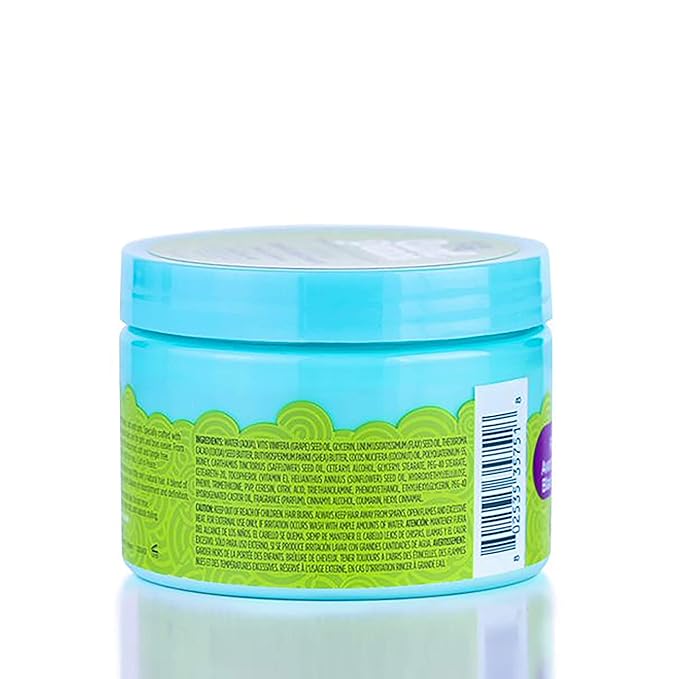 Just For Me Curl Peace Defining Curl & Coil Cream - Holds & Hydrates, Contains Flaxseed, Avocado Oil & Black Castor Oil, No Animal Testing, 12 oz