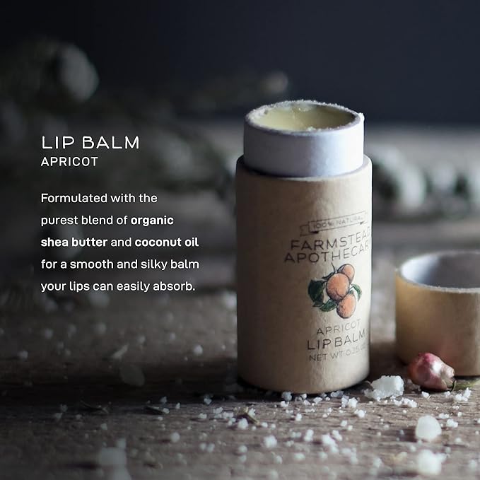 Farmstead Apothecary, Lip Balm Apricot, 0.25