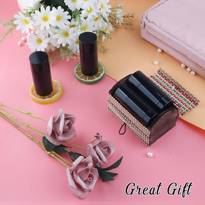 12 Pieces 15g Black Plastic Deodorant Tubes,Lipstick