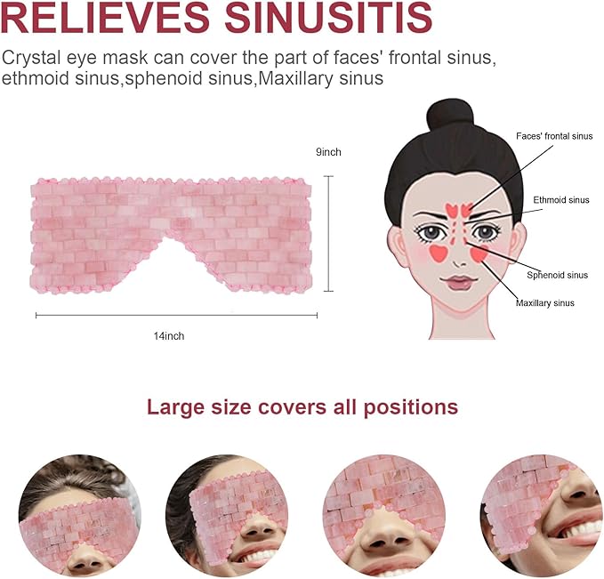 Rose quartz eye mask cooling