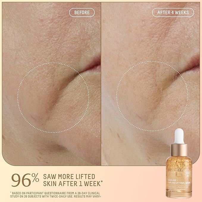 Biossance Uplifting Glow Holiday Set, Firm and Lift Serum, Marine Algae Eye Cream, Omega Repair Cream ($112 value), 1 Set