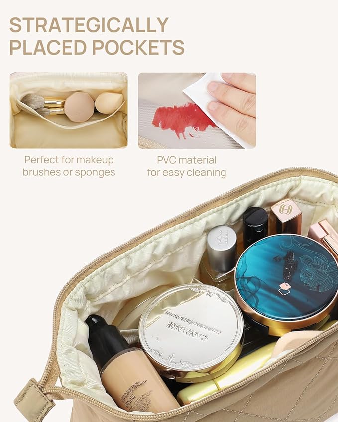Telena puffer makeup bags for
