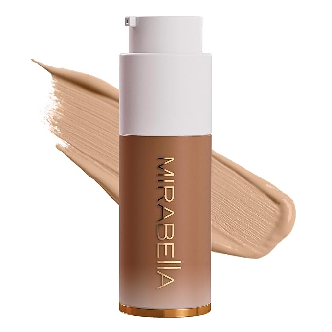 MIRABELLA - Invincible for All HD Liquid Foundation, Moisturizing Face Products for All Skin Types, Full-Coverage Lightweight Foundation Makeup, Moisturizing & Hydrating Beauty Care, Tan T180