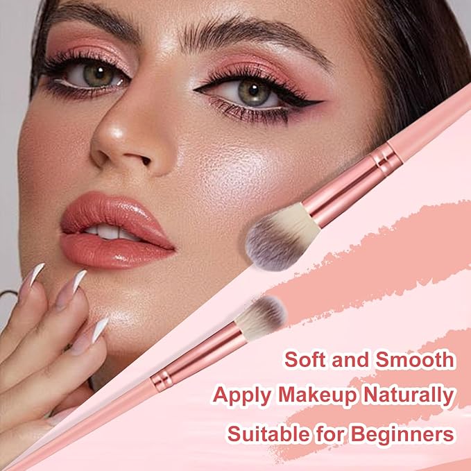 61Pcs Pink Makeup Brushes Set Professional Makeup Kit Multi-functional Makeup Tool Set with Case Facial Makeup Accessories, Foundation Makeup Brush Kit Eye and Face Make up Brushes & Tools