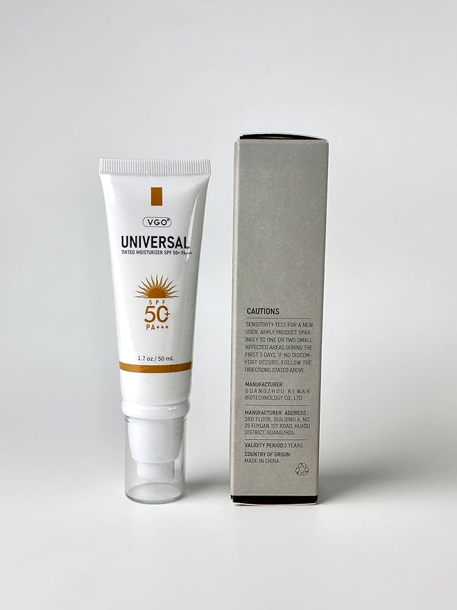VGO Tinted Sunscreen SPF 50, Hydrating Sun Essence 50ml / 1.7oz - 2 Packs