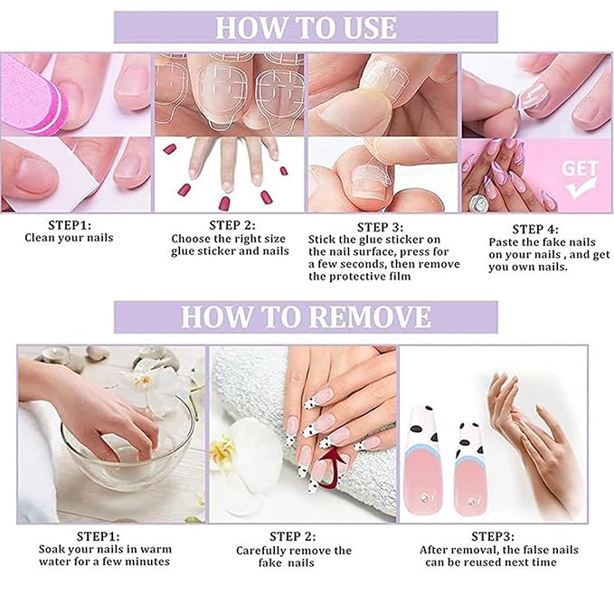 24Pcs Gradient Press On Nails Medium Almond Fake Nails 3D Ripple Bow Pearl Design Pink Flower Stick on Nail Beach Waves False Nails Cute Floral Acrylic Nails French Cute Artificial Nail for Women