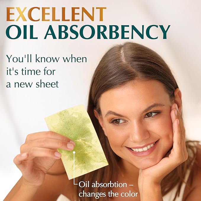 Natural Green Tea Oil Blotting Sheets for Face Face