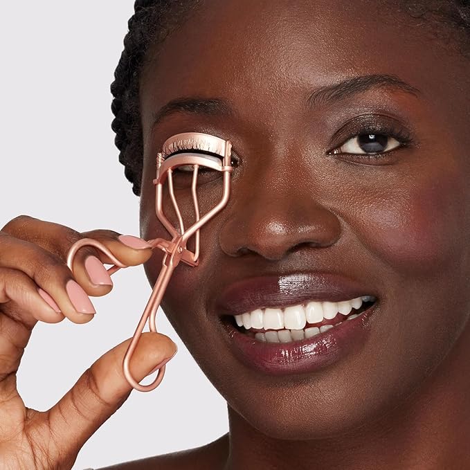 Tweezerman Rose Gold Eyelash Curler - All Eye Shapes, Eye Lash Curler Refill Pads