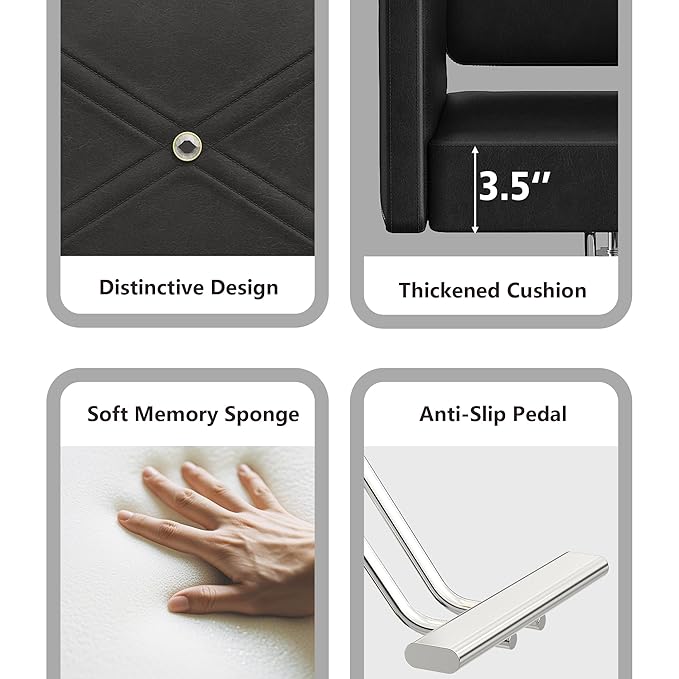 Barber Chair for Hair Stylist, Height Adjustable Hydraulic Hair Salon Chair, 360 Degrees Rotation, Multi-Function Shampoo Chair for Salon Home Barbershop, Black