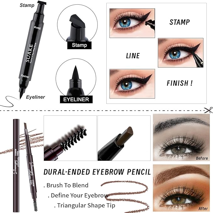 Makeup Set, Makeup Set for Women Full Kit, Eyeshadow Palette, Foundation Concealer CC Cream 3 in 1 Palette, Liquid Lipstick Eyebrow Pencil Eyeliner, Makeup Brush Sponges Makeup Bag