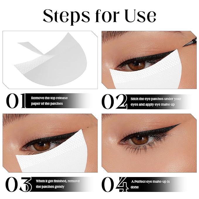 200PCS Eyeshadow Shields for Eye Makeup, Eyeshadow Shield Make up Tape for Eyelash Extensions, Eyeliner, Lip and Tinting