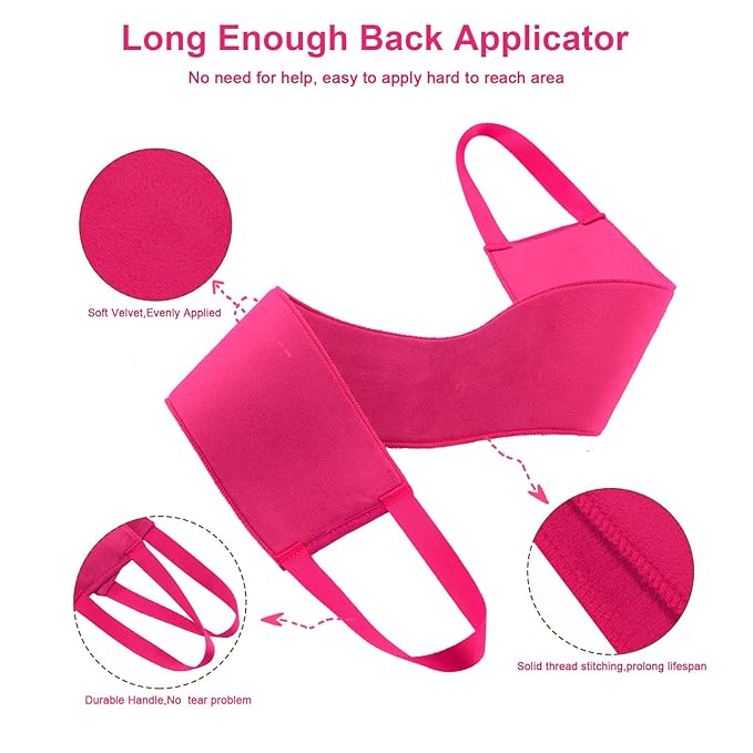 Self Tanning Mitt Applicator - 3 in 1 Self Tanner Mitt Applicator, Back Tanning Mitts Self Tanner Mitt Tanning Glove for Self Tan Mitt Applicator Sunless Tanner Mitt Tan Mit Tanning Brush