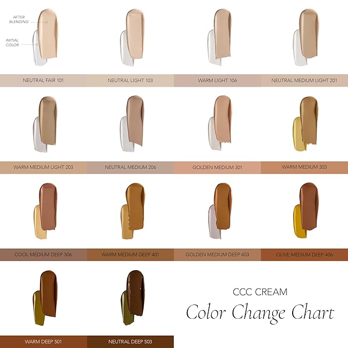 CLE Cosmetics CCC Cream (Warm Medium Deep 401 / SPF 50) - Color Correcting With Sunscreen - Lightweight, Hydrating Foundation - BB & CC Hybrid - Light to Medium Coverage - 1 fl oz