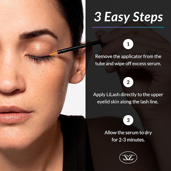 LiLash XL Eyelash Serum to Grow Longer & Fuller-Looking Lashes - Eyelash Growth Enhancer, Safe for Use with Contacts, Lash Extensions, Sensitive Eyes - Vegan & Cruelty-free (4mL, 6-Month Supply)