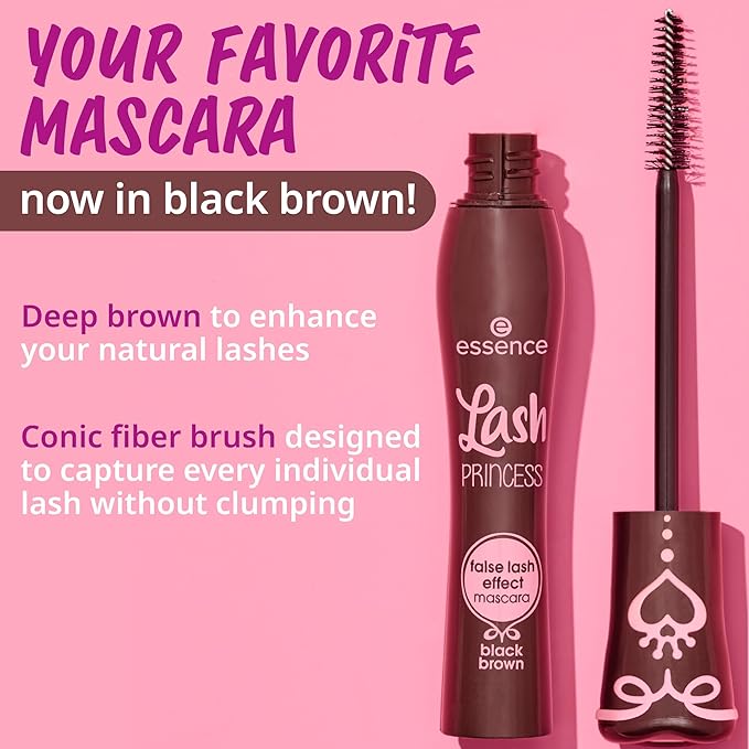 essence | Lash Princess False Lash Effect Mascara Brown (1 Pack) | Intense Volume, Length & Definition | Vegan, Cruelty Free & Paraben Free