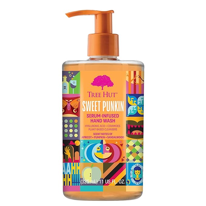 Tree Hut Sweet Punkin Serum Infused Hand Wash | Nourish & Hydrate Hands with Strengthening Skin Care | Long Lasting Scent | Cleanse & Lock in Moisture | 11 fl oz.