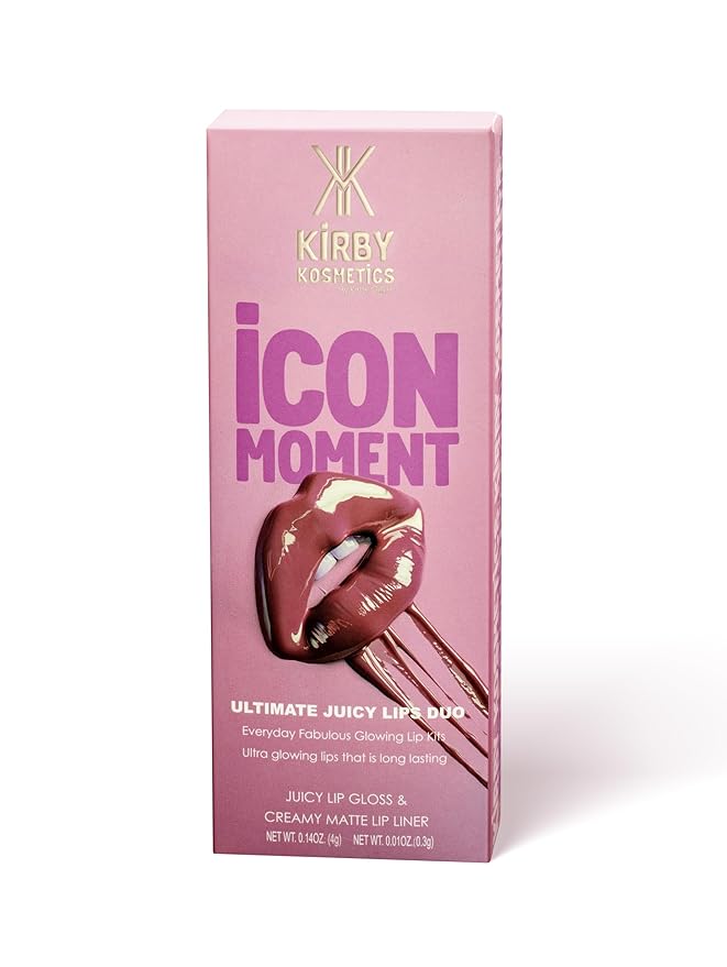 Lip Kit Duo – Icon Moment- TikTok-Viral Precision Liner & Glossy Liquid Lipstick, Clean 2-Step Set with Hydrating Long-Wear Color – Bold Inclusive Beauty for Everyday Konfidence