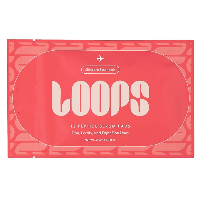 LOOPS Peptide Serum Korean Skincare - Firm, Fortify, and Fight Fine Lines - Anti-Wrinkle and Moisturizing Skin Care - Pre-soaked Veocell Embo Pad - Peptide Complex to Rejuvenate and Prejuvenate Face