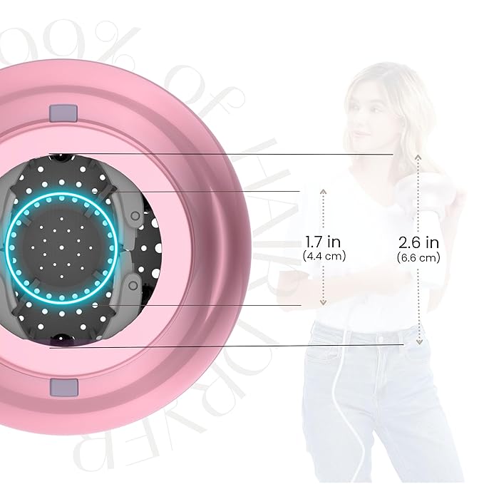 Universal Hair Diffuser “Super Sturdy” 1.7 Inch to 2.6 Inch for Natural Curly and Wavy Hair, Hair Dryer Attachment (Rose Gold)