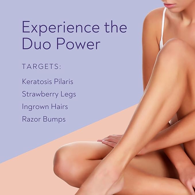 KP Bump Eraser Body Scrub & Keratosis Pilaris Lotion Bundle Set – Strawberry Legs Treatment for Women - Exfoliates & Deeply Hydrates for Smoother Healthy-Looking Skin