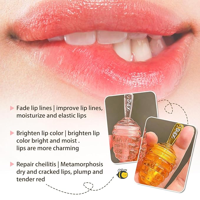 2 PCS Moisturizing Honey Pot Lip Oil Lip Moisturizing