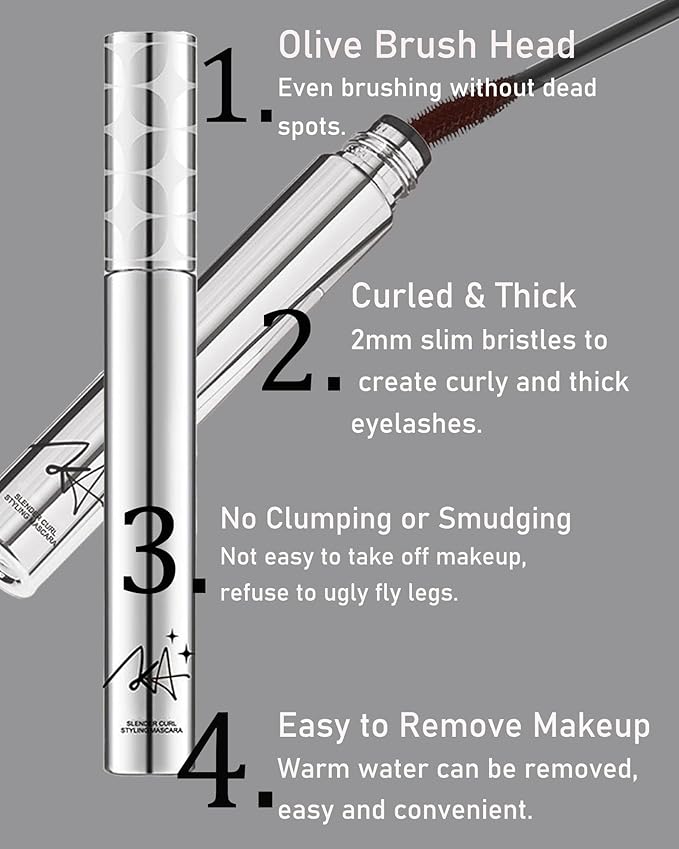 Black Mascara and Waterproof Eyeliner Pencil Set for Older Women 60 Plus,Length and Volume Mascara for Mature Women,Retractable Eye Liner Matte Cream Waterline Eyeliner Makeup for Sensitive Eye-Set A