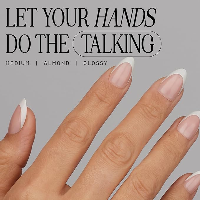 Lilac St - Press on Nails, Boudoir (30 Nails, 15 Sizes) - Medium, Almond, Glossy, Opaque - Brush-On Nail Glue, Nail File, Cuticle Stick, Prep Pad - Cruelty Free, Vegan, Women Founded