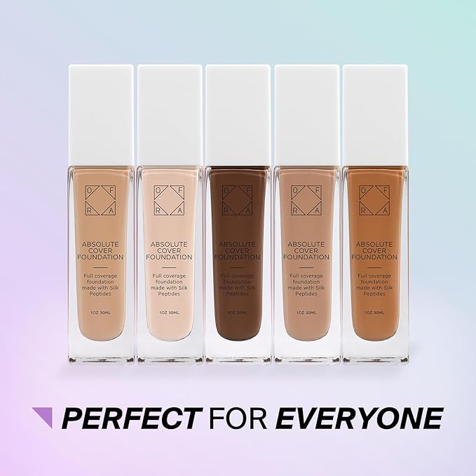 Absolute Cover Foundation #2 | Liquid Medium Coverage Foundation with Natural FInish | Oil-Free Face Makeup | Light Medium Shade with Neutral Undertone | 1oz/30ml