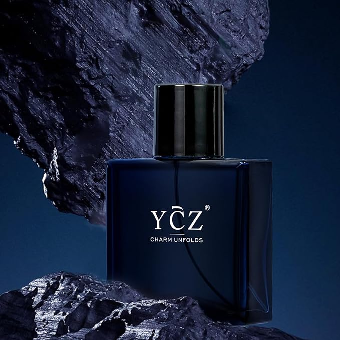 Ycz Charm Unfolds Marine Perfume for Men, 1.7 oz. Long Lasting Eau De Parfum Cologne For Men, Oriental Woody Fragrance - Ideal Special Occasions, Making it the Ideal gentlemen’s Gift