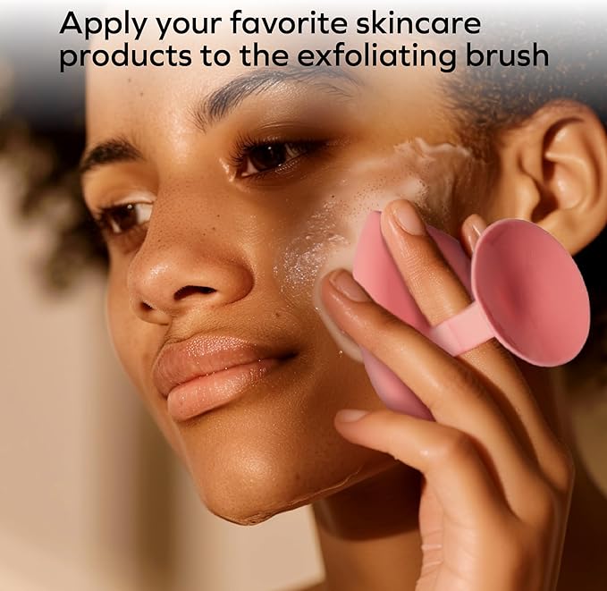 Bella Ciao 6-in-1 Facial Skin Care Products, Makeup Remover, Exfoliating Brush, 4-Piece Blackhead Removal Kit, Complete Skincare Set, Deep Facial Cleansing Brush (Pink)